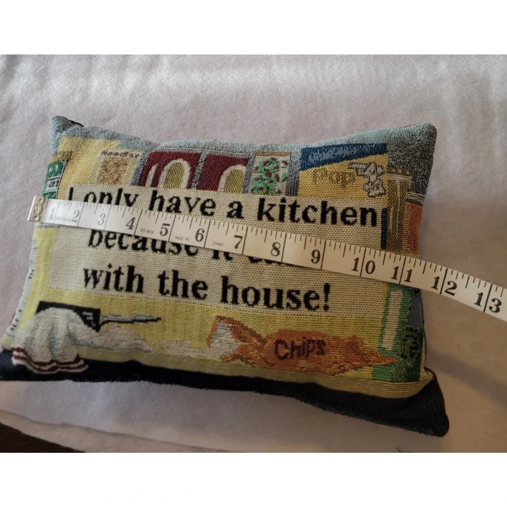 I Only Have A Kitchen Because It Came With The House Quote Throw Pillow 11.5